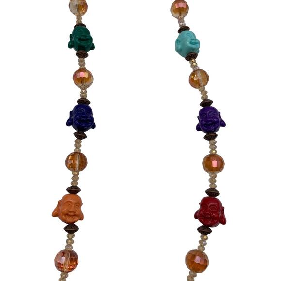 Embrace Imperfection Beaded Colorful Buddha Necklace - Picture 3 of 14